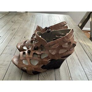 IXOS Brown Wedge Sandal Size 36